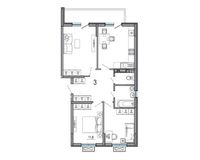 План 3-комнатной квартиры