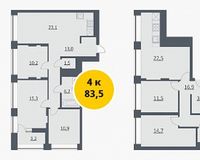 Планировки 4-комнатных квартир